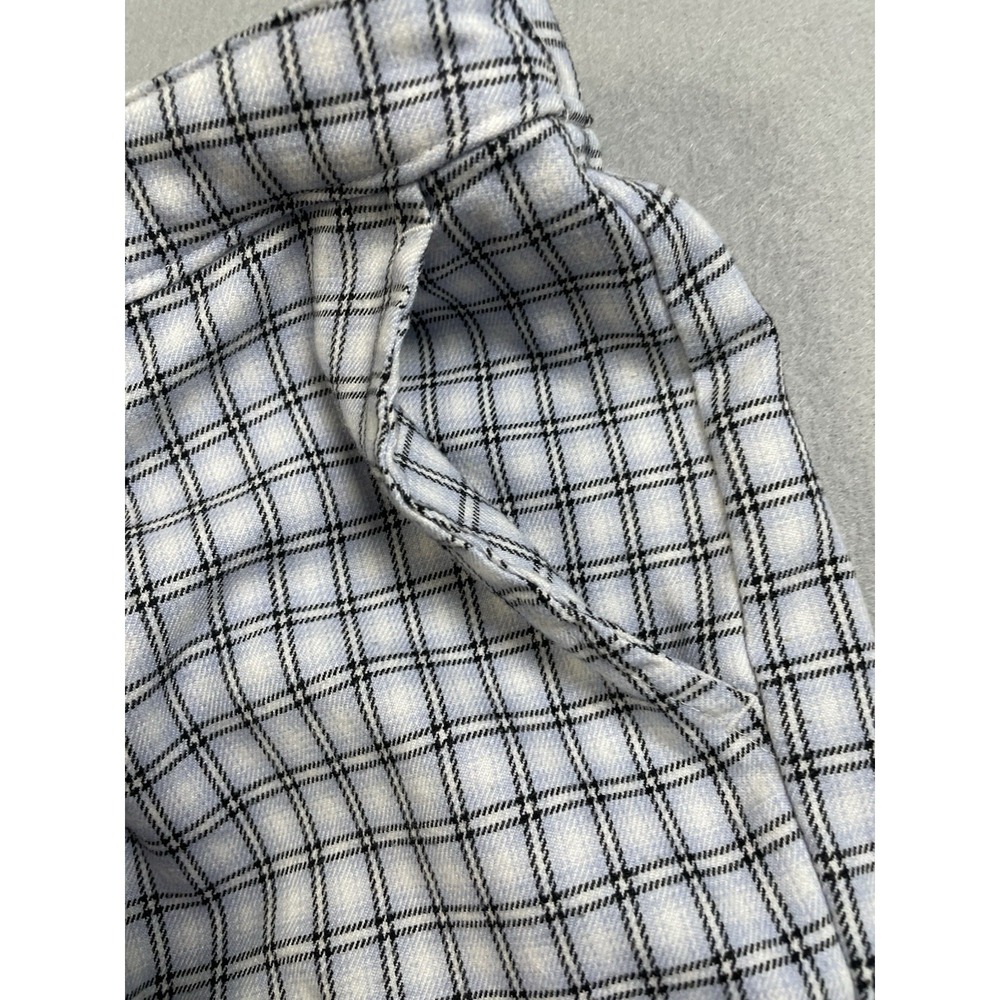 Hollister Ultra High Rise Pants Womens Blue White Plaid Casual Pleated Front‎ SM - Picture 4 of 15